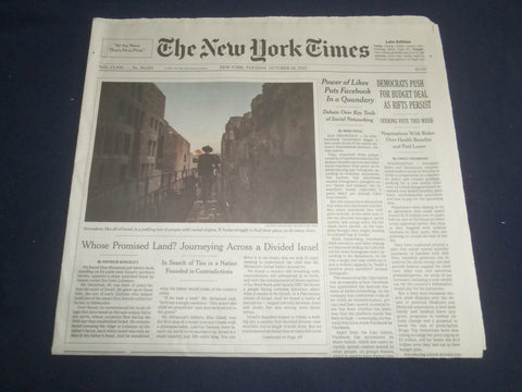 2021 OCTOBER 26 NEW YORK TIMES - DEMOCRATS PUSH FOR BUDGET DEAL AS RIFTS PERSIST