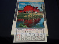 1954 BEAUX-ART HANGERS CALENDAR SALESMAN SAMPLE SHEETS BOOK - C 12
