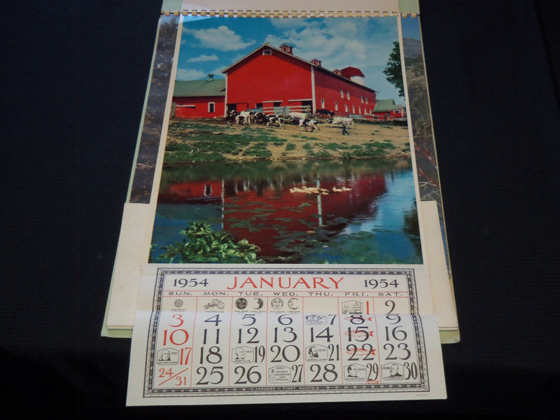 1954 BEAUX-ART HANGERS CALENDAR SALESMAN SAMPLE SHEETS BOOK - C 12