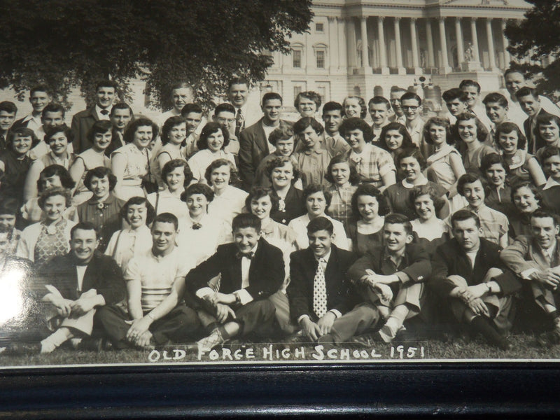 1951 OLD FORGE HIGH SCHOOL CLASS PHOTO - FRAMED - 21x13 - #207