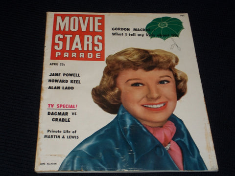 1951 APRIL MOVIE STARS PARADE MAGAZINE - JUNE ALLYSON FRONT COVER - E 1440