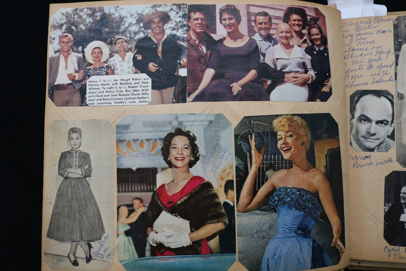 1950'S-1960'S TELEVISION STARS SCRAPBOOK -JAMES ARNESS - CHUCK CONNORS - E 24952