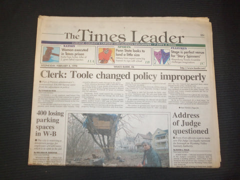 1998 FEB 4 WILKES-BARRE TIMES LEADER - WIL TOOLE CHARGED IMPROPERLY - NP 7487