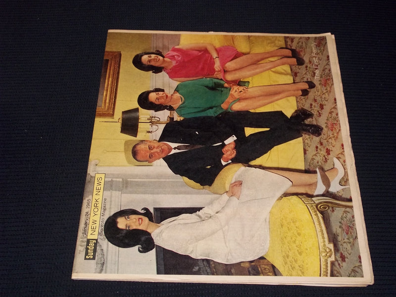 1965 JANUARY 24 SUNDAY NEW YORK NEWS COLOROTO MAGAZINE - 1ST FAMILY - E 13042