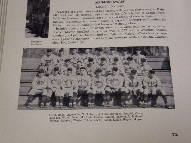 1935 THE CYCLE AMOUR INSTITUTE OF TECHNOLOGY YEARBOOK - CHICAGO IL - YB 761