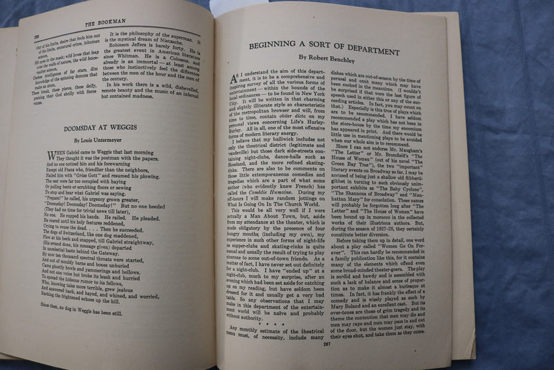 1927 NOVEMBER THE BOOKMAN SOFTCOVER BOOK - UPTON SINCLAIR STORY - K 3204