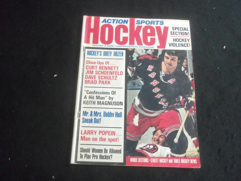 1973 DECEMBER ACTION SPORTS HOCKEY MAGAZINE - BRAD PARK COVER - B 6235L