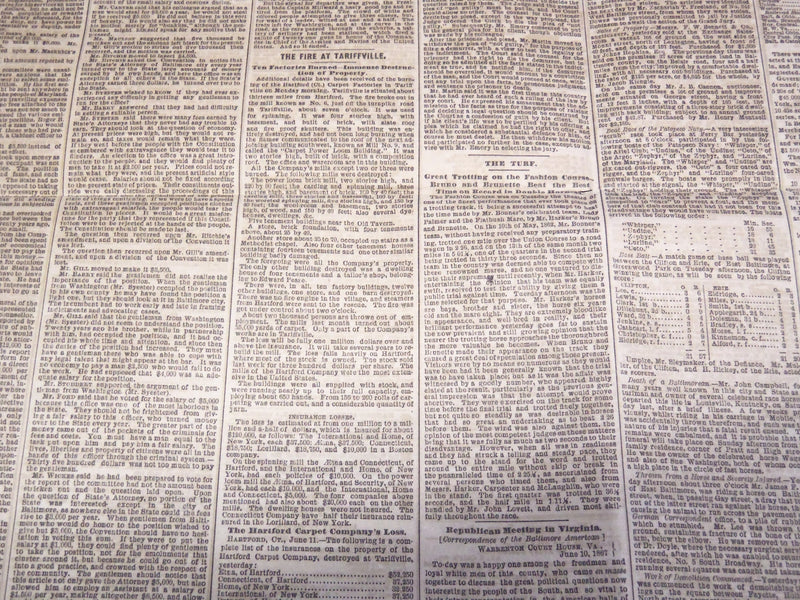 1867 JUNE 13 AMERICAN AND COMMERCIAL ADVERTISER NEWSPAPER - SURRATT- NP 4252I