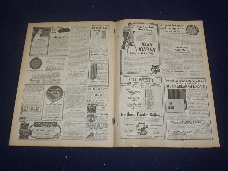 1909 FEBRUARY 13 COLLIER'S MAGAZINE - LINCOLN CENTENNIAL 1809-1909 - ST 6782