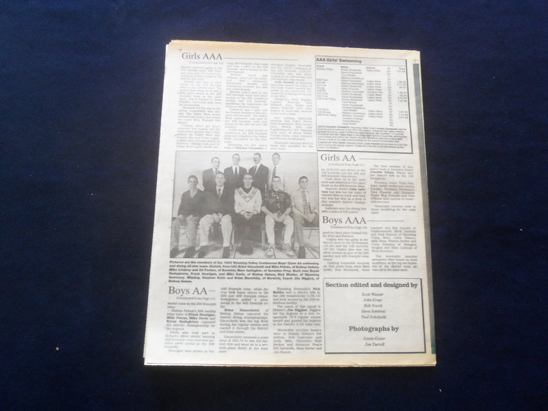 1993 APRIL 16 TIMES LEADER SPECIAL SECTION-WILKES-BARRE-WINTER ALL-STARS-NP 6185