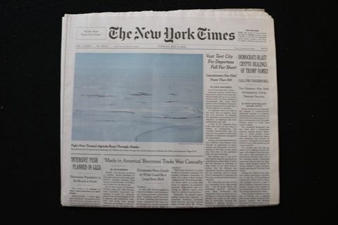 2025 MAY 6 NEW YORK TIMES - DEMOCRATS BLAST CRYPTO DEALINGS OF TRUMP FAMILY