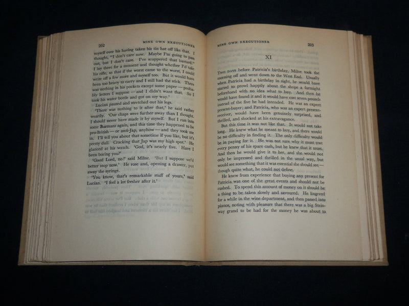1946 MINE OWN EXECUTIONER HARDCOVER BOOK BY NIGEL BALCHIN - KD 7272