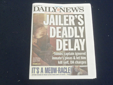 2021 APRIL 27 NEW YORK DAILY NEWS NEWSPAPER - JAILER'S DEADLY DELAY