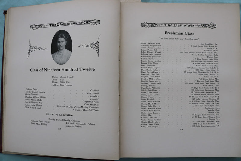 1910 THE LLAMARADA MT. HOLYOKE COLLEGE YEARBOOK - SOUTH HADLEY, MA - YB 3589