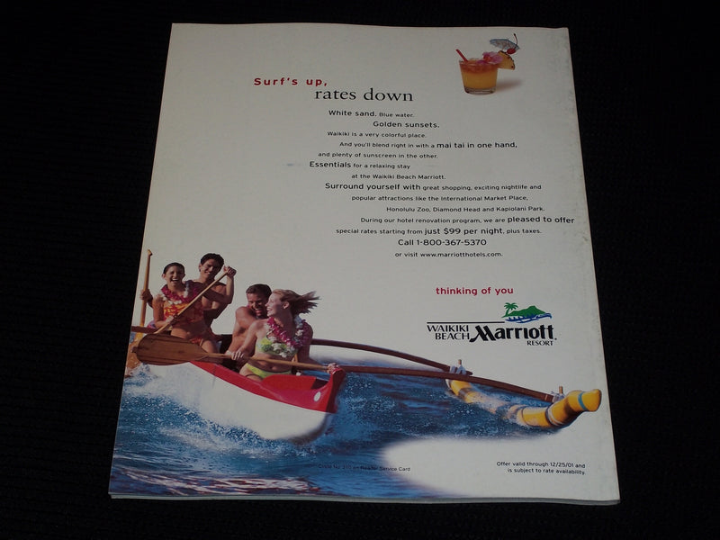 2001 SEPTEMBER/OCTOBER HAWAII MAGAZINE - HIDDEN HAWAII FRONT COVER - E 1630
