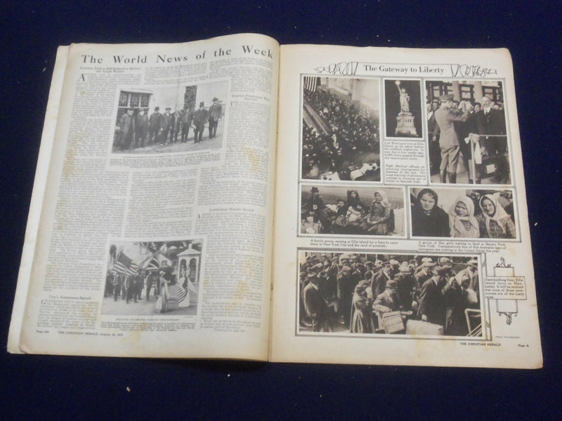 1920 AUGUST 28 CHRISTIAN HERALD MAGAZINE - NICE ILLUSTRATED COVER - ST 6593