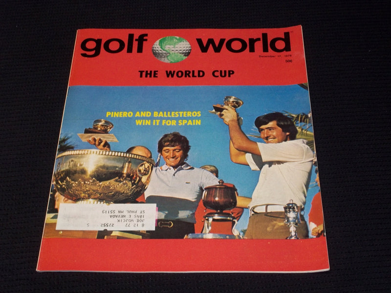 1976 DECEMBER 17 GOLF WORLD MAGAZINE - PINERO & BALLESTEROS FRONT COVER - E 6807