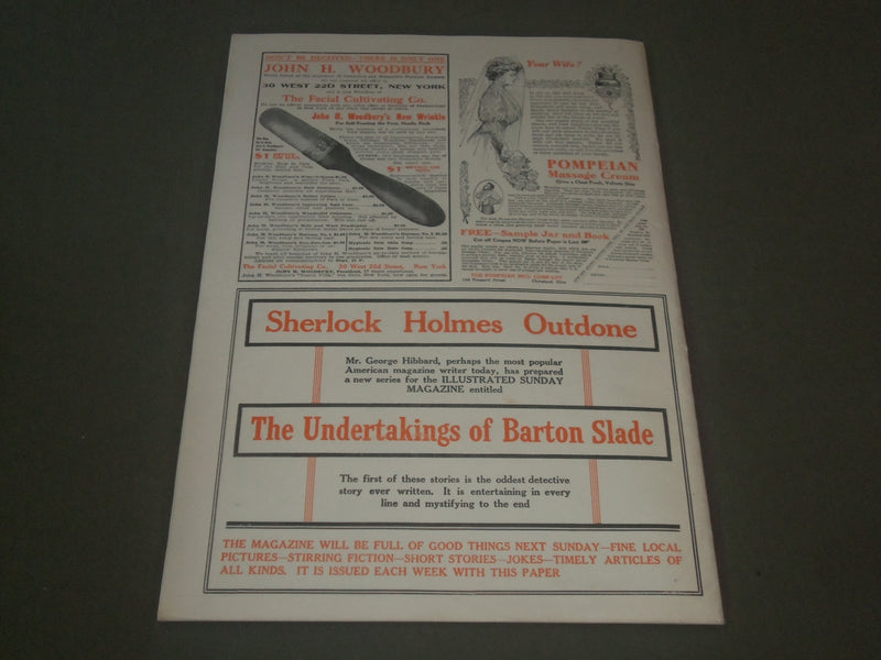 1908 AUGUST 30 ILLUSTRATED SUNDAY MAGAZINE - GREAT COVER & ADS - SP 9476