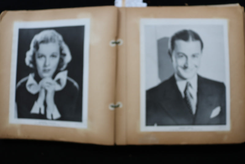 1930'S FABULOUS MOVIE STARS PUBLICITY PHOTOS SCRAPBOOK - E 24932