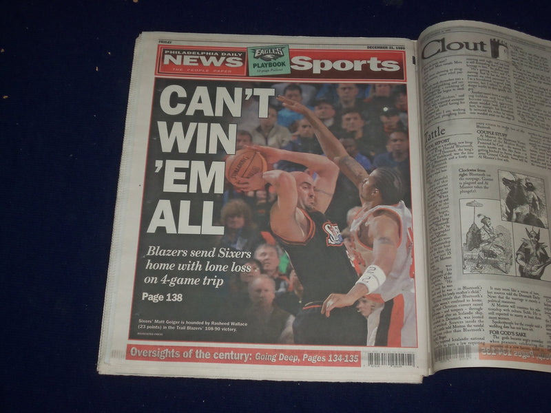 1999 DEC 31 PHILADELPHIA DAILY NEWS - GEORGE HARRISON STABBED - NP 2991