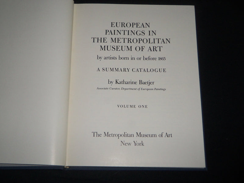 1980 EUROPEAN PAINTINGS IN THE METROPOLITAN MUSEUM OF ART BOXED SET - KD 5223