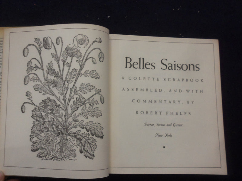 1978 BELLES SAISONS, A COLETTE SCRAPBOOK HARDCOVER BOOK BY R. PHELPS - KD 8247