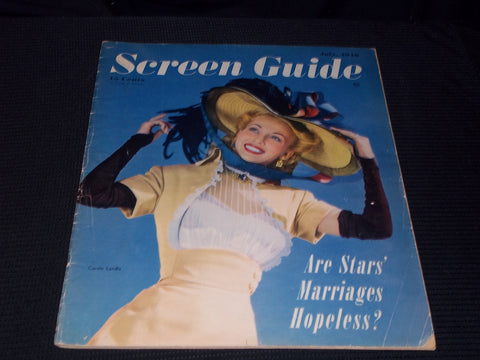 1946 JULY SCREEN GUIDE MAGAZINE - CAROLE LANDIS FRONT COVER - E 20119