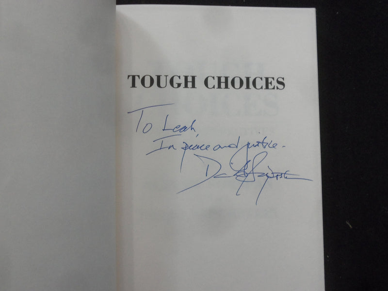 1992 TOUGH CHOICES SOFTCOVER BOOK SIGNED BY DAVID SAPERSTEIN - KD 9301