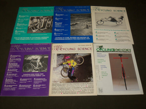 1990-1995 CYCLING SCIENCE MAGAZINE LOT OF 7 ISSUES - O 3252