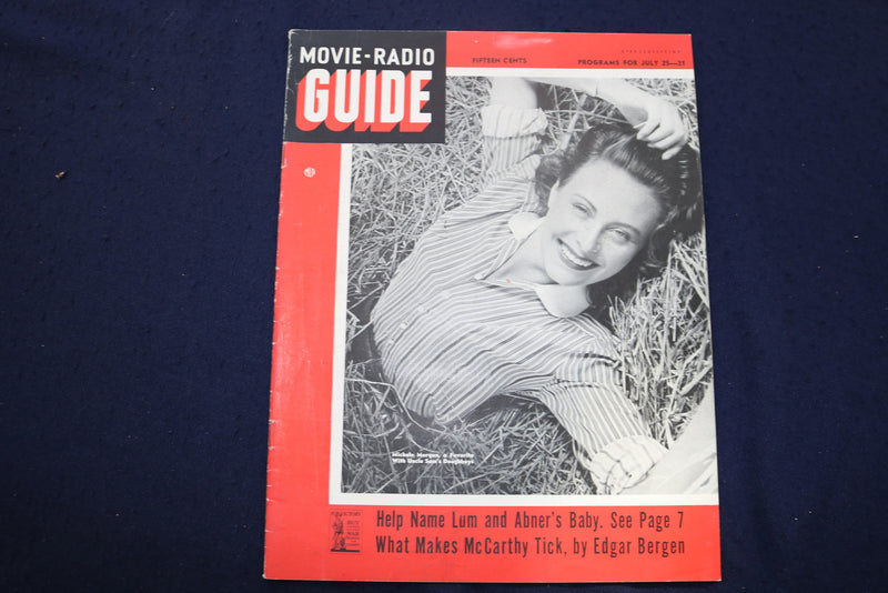 1942 JULY 25-31 MOVIE-RADIO GUIDE MAGAZINE - MICHELE MORGAN COVER - E 9257
