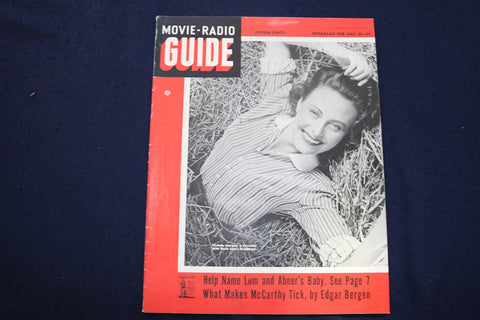 1942 JULY 25-31 MOVIE-RADIO GUIDE MAGAZINE - MICHELE MORGAN COVER - E 9257
