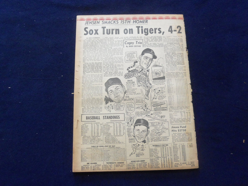 1958 JUNE 13 BOSTON RECORD AMERICAN NEWSPAPER-ADAMS ADMITS HELP GOLDFINE-NP 6272