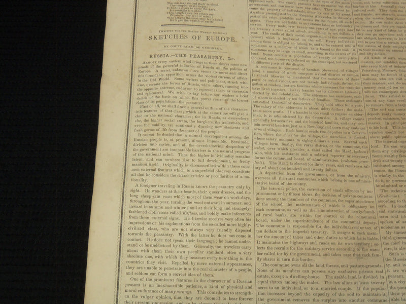 1851 APRIL 26 BOSTON MUSEUM NEWSPAPER - HOUSE OF SEVEN GABLES -M. NOAH - NP 9026