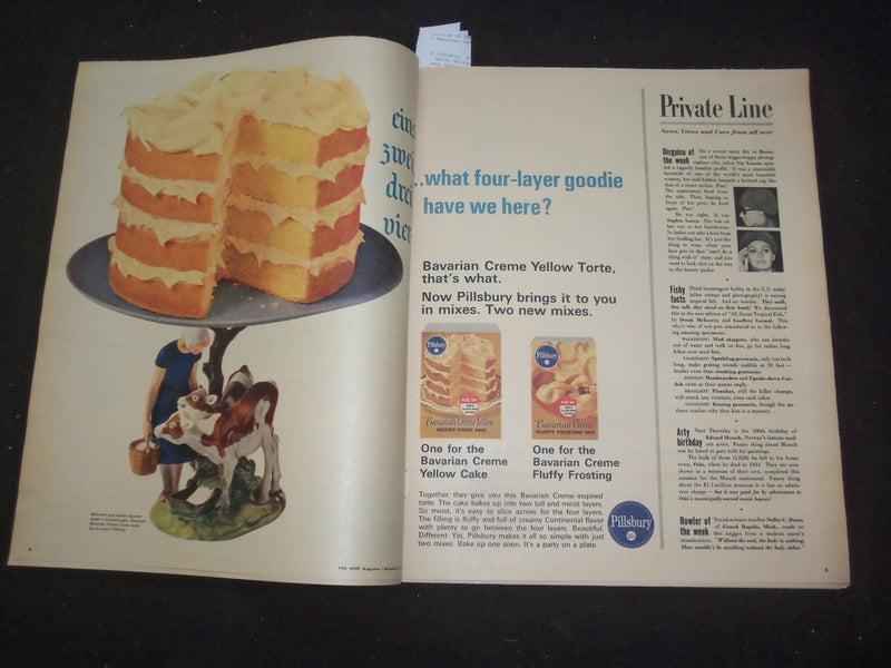 1963 DEC 8 MILWAUKEE JOURNAL THIS WEEK MAGAZINE - FEATHERED FASHIONS - NP 8074