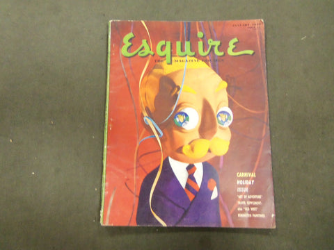 1950 JANUARY ESQUIRE MAGAZINE - NICE ILLUSTRATIONS, COVER AND ADS - ST 2762