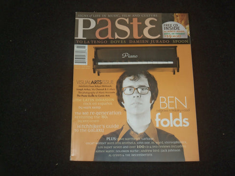 2005 APRIL/MAY PASTE MAGAZINE - BEN FOLDS - ST 6998