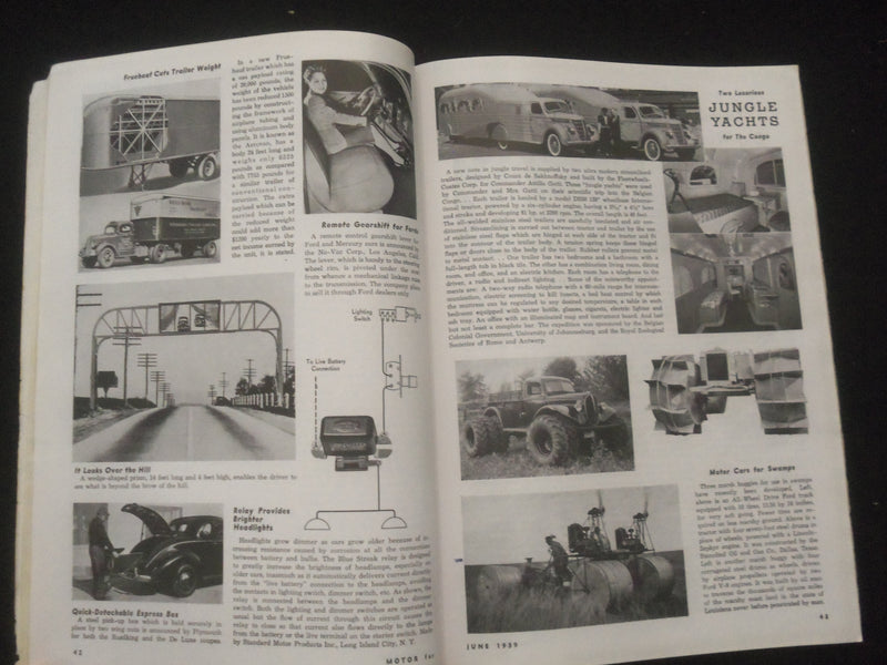 1939 JUNE MOTOR MAGAZINE - NICE ILLUSTRATED COVER - SP 6311S