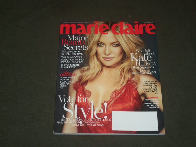 2016 OCTOBER MARIE CLAIRE MAGAZINE - KATE HUDSON COVER - B 3393