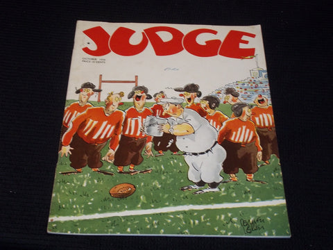 1936 OCTOBER JUDGE MAGAZINE - NICE ILLUSTRATED FRONT COVER - E 4741
