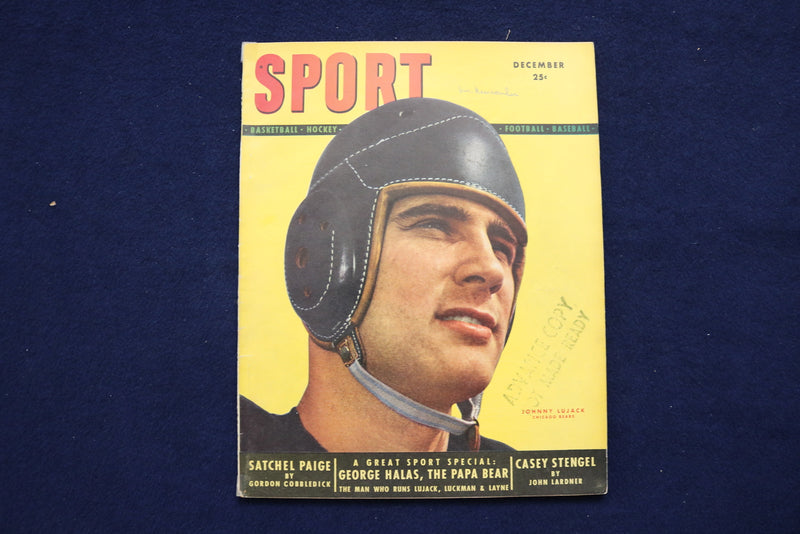 1948 DECEMBER SPORT MAGAZINE - JOHNNY LUJACK COVER - E 11823