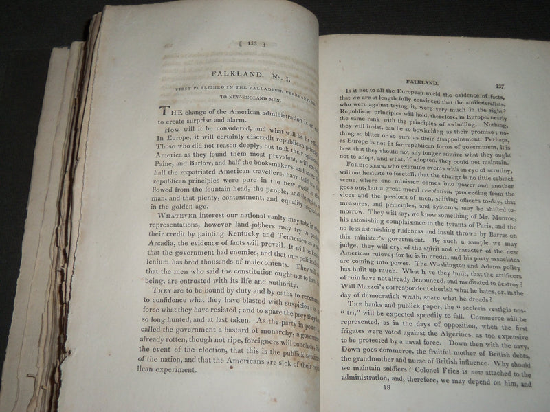 1809 WORKS OF FISHER AMES HIS LIFE & CHARACTER BOOK - BOSTON - KD 4819