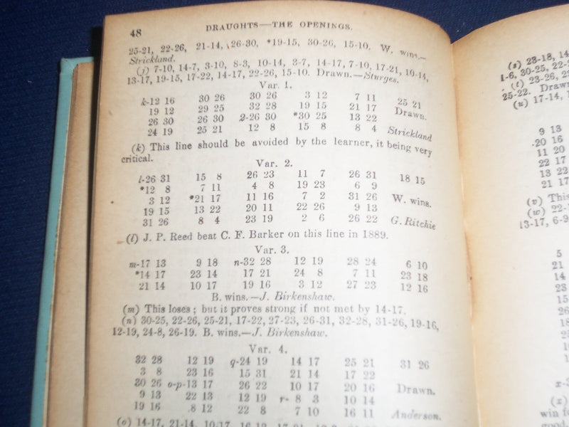 1905 JAMES LEES' GUIDE TO THE GAME OF DRAUGHTS - 3RD EDITION - KD 926I