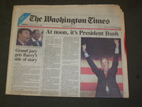 1989 JAN 20 THE WASHINGTON TIMES NEWSPAPER - GEORGE BUSH INAUGURATION- NP 3185
