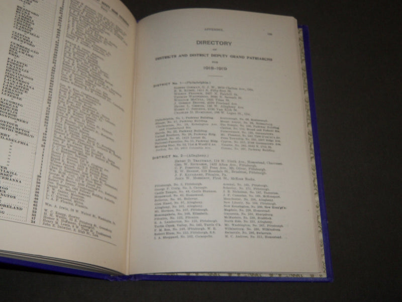 1914-1918 I. O. O. F. GRAND ENCAMPMENT OF PENNSYLVANIA BOOK LOT OF 3 - KD 4930