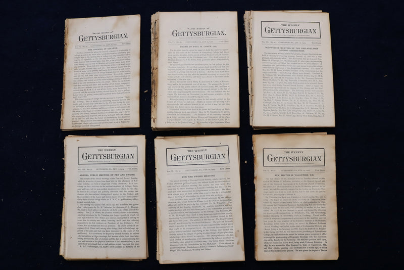 1901-1906 THE WEEKLY GETTYSBURGIAN - LOT OF 46 - BASEBALL - O 3403