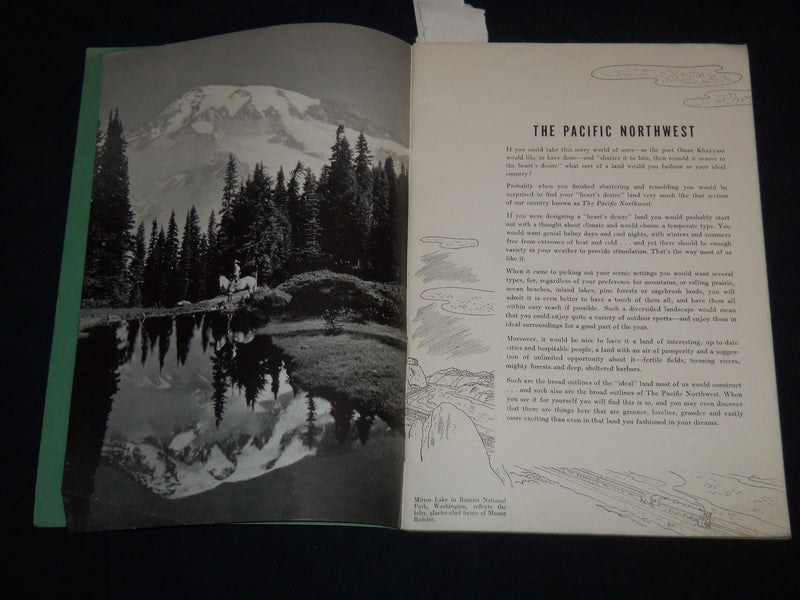 1930'S PACIFIC NORTHWEST AND ALASKA TOUR BOOK - UNION PACIFIC RAILROAD - J 8549
