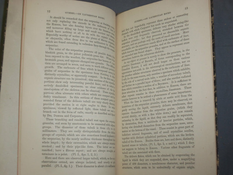 1866 ON THE LAURENTIAN ROCKS OF BAVARIA BY DR. GUMBEL - J 4873
