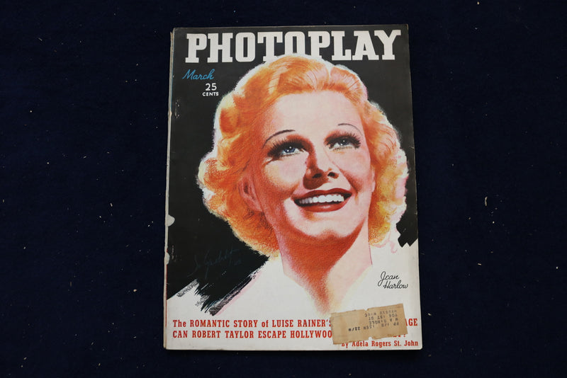 1937 MARCH PHOTOPLAY MAGAZINE - JEAN HARLOW COVER - E 17897