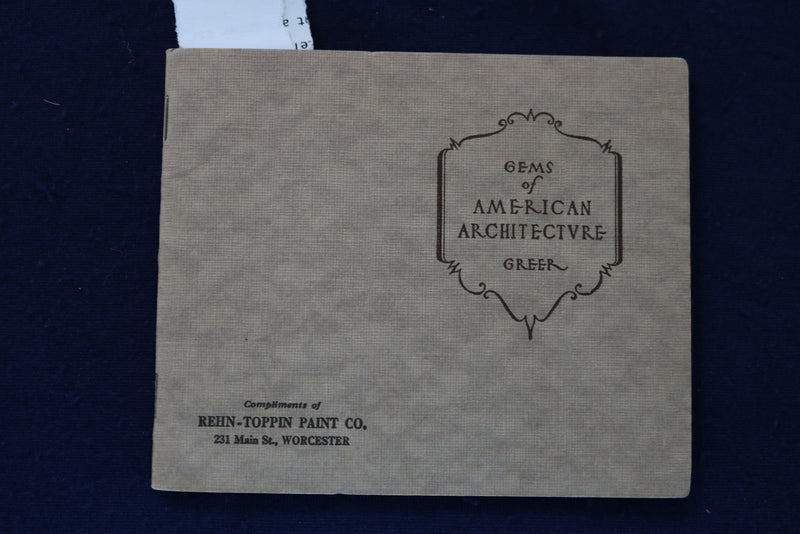 1935 GEMS OF AMERICAN ARCHITECTURE SOFTCOVER BOOK BY WILLIAM GREER - K 1327