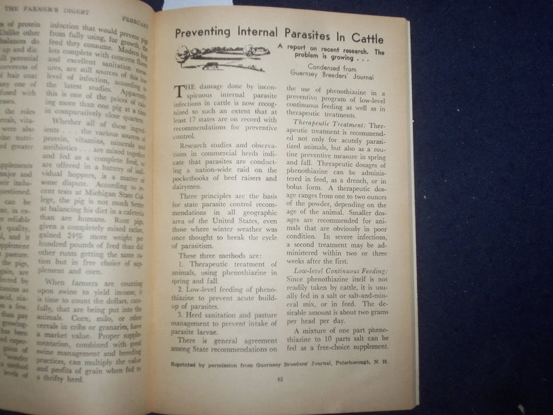 1957 FEBRUARY & DECEMBER FARMERS DIGEST MAGAZINE - LOT OF 2 - J 9788